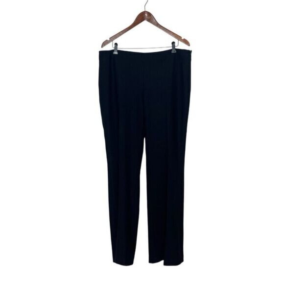 Iris Setlakwe Women's 14 Navy High Rise Flat Front Wide Leg Lined Dress Pant - Picture 1 of 12